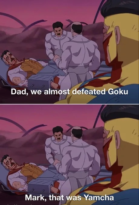 Omniman could fight with Goku - meme