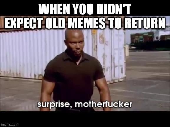 Old memes making a comeback like surprise, motherfucker