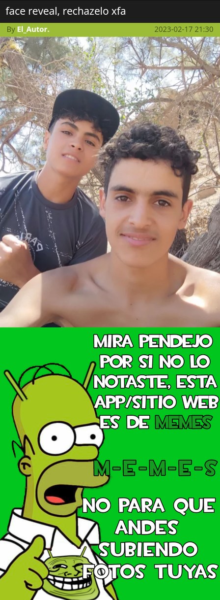 face reveal (mod aceptemelo porfa) - Meme by Elfernando57 :) Memedroid