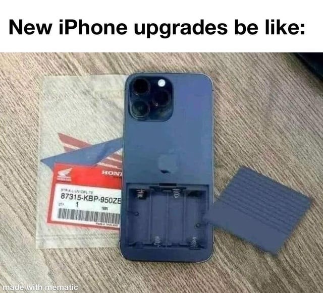 iPhone upgrades - meme