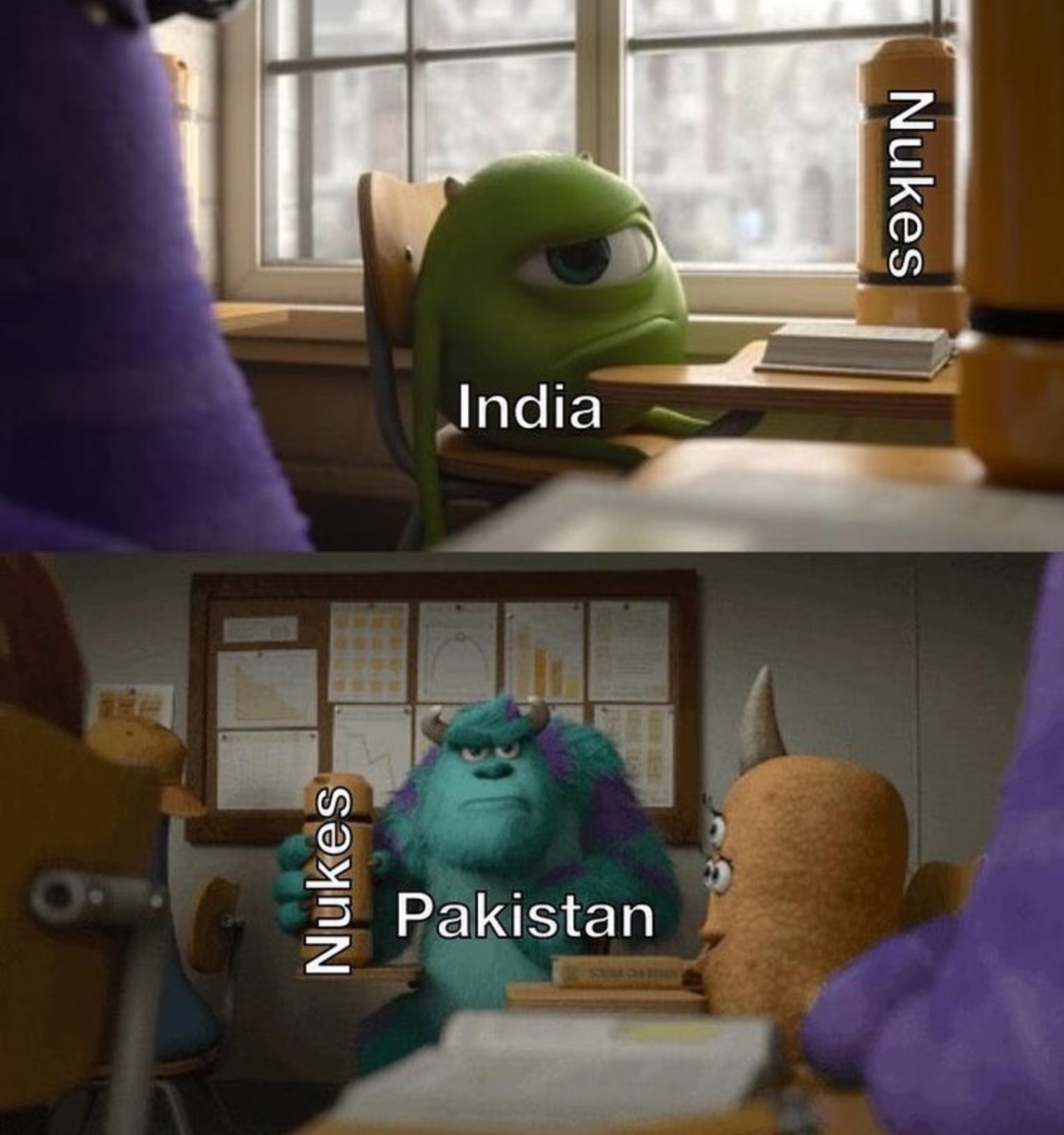 Pakistan tiene más armas nucleares pero las de indias son mas poderosas - meme