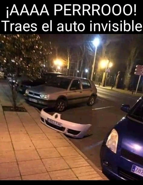 El carro invisible xd - meme