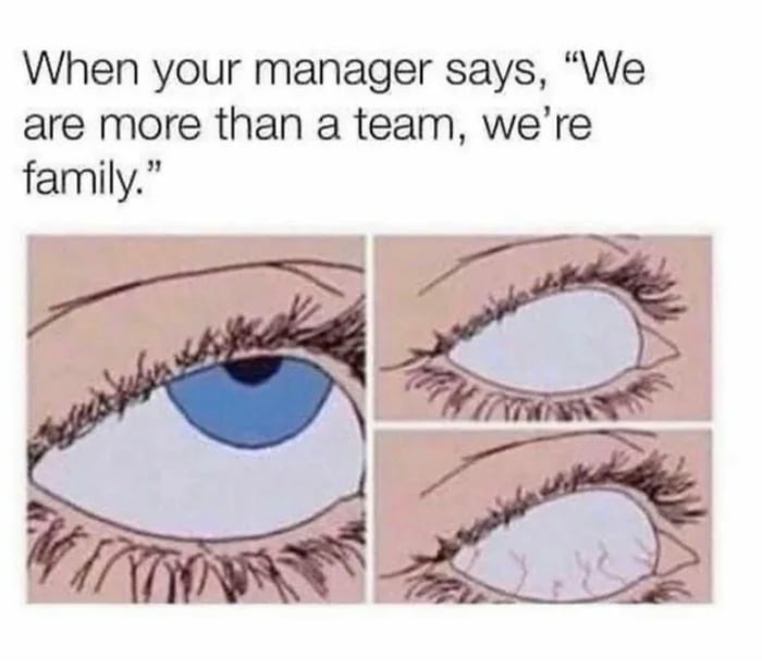 Not a team, a "family" - meme