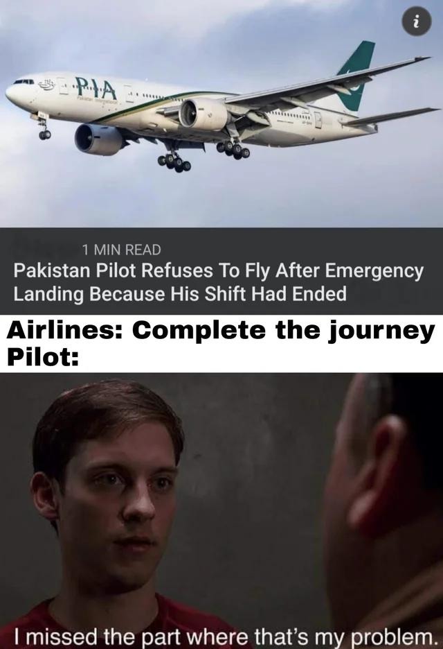 Pakistan Pilot was so done - meme