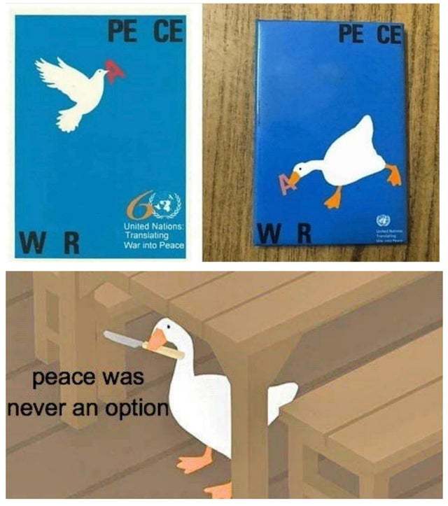 War not peace - meme