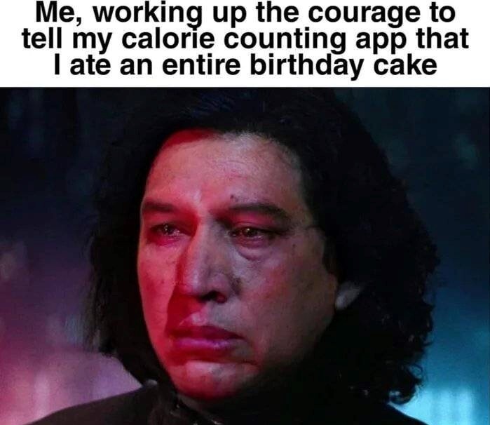 I ate an entire birthday cake - meme