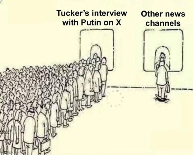 Tucker's interview with Putin meme