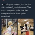 ghosts will possess the anime figures, and our waifus shall be real