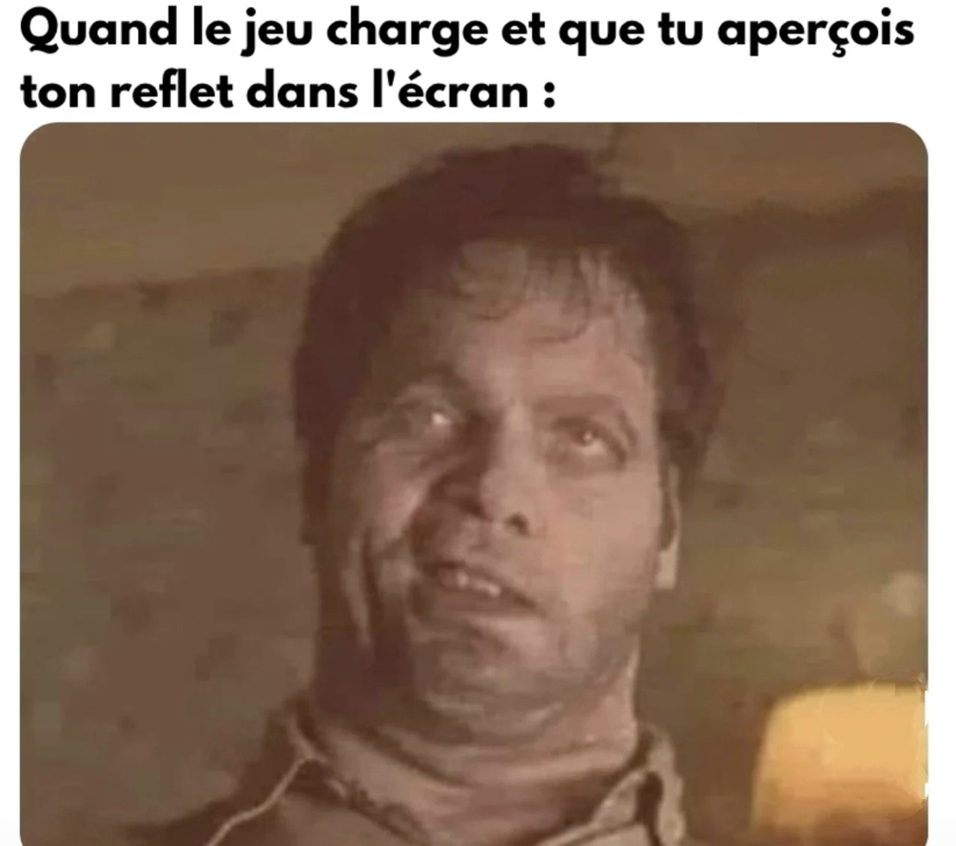 Quand le jeu lag et tu vois ta propre dépression dans l'écran - meme