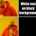 Black text on black background