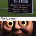 Florida man on a field
