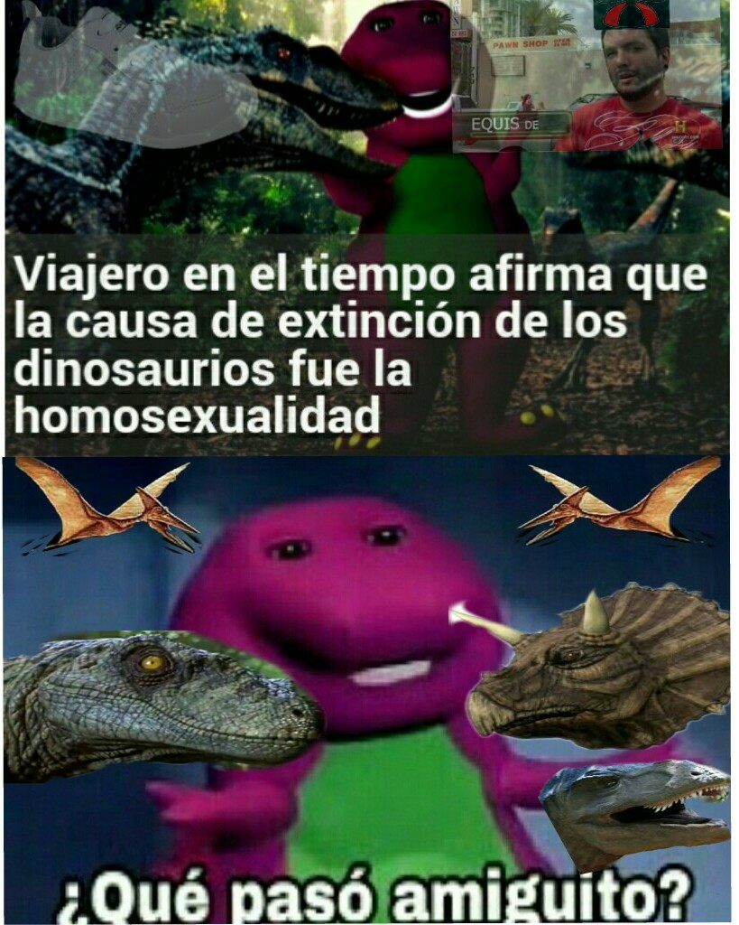 Pobres dinosaurios - meme