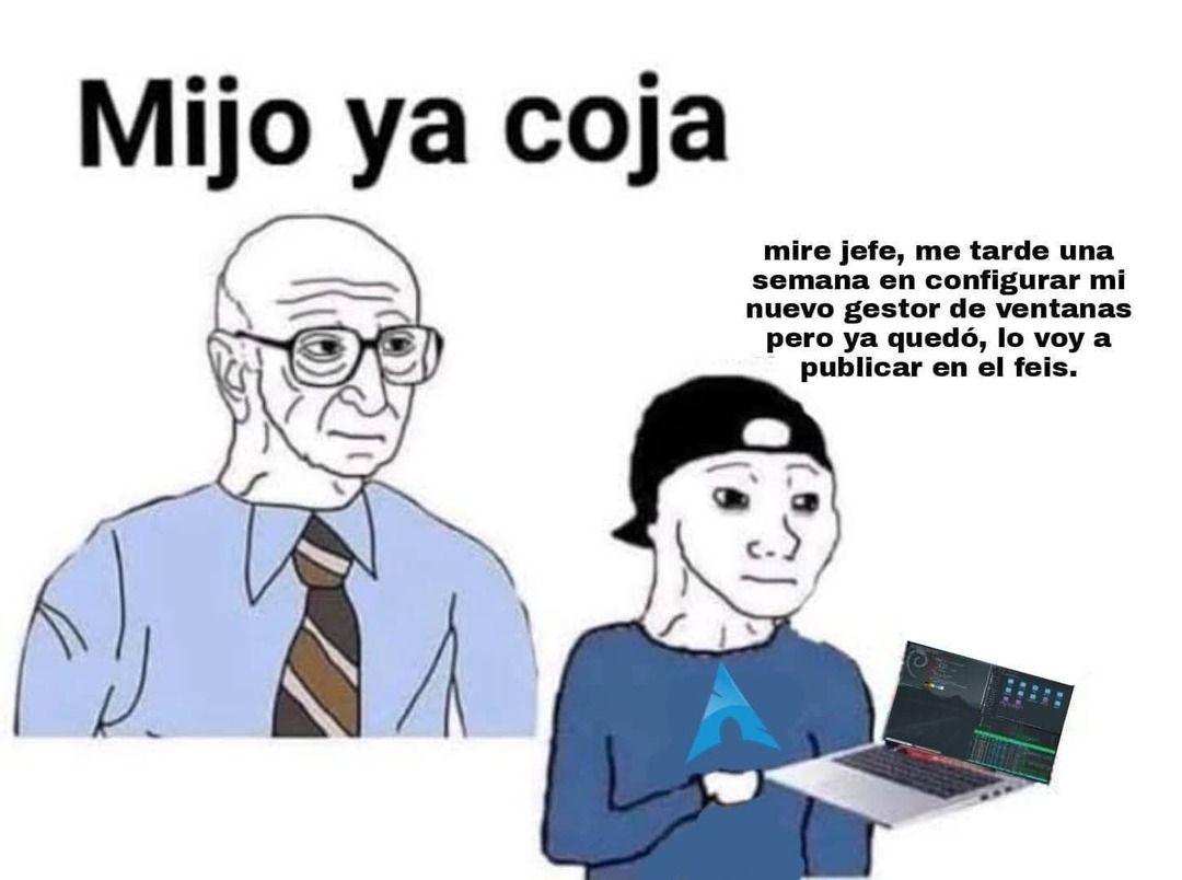 configurar linux es divertido decían - meme