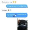 I'm guessing his new name is David