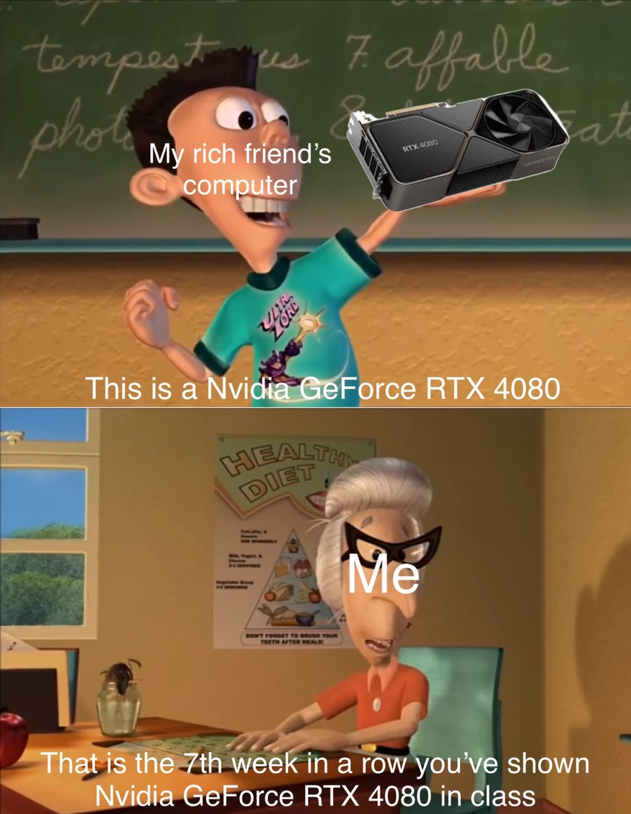 Rich friend’s PC - meme