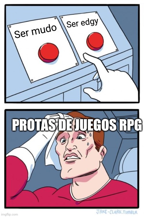 Ejemplo de mudo: Ness. Ejemplo de edgy: cloud strife. - meme