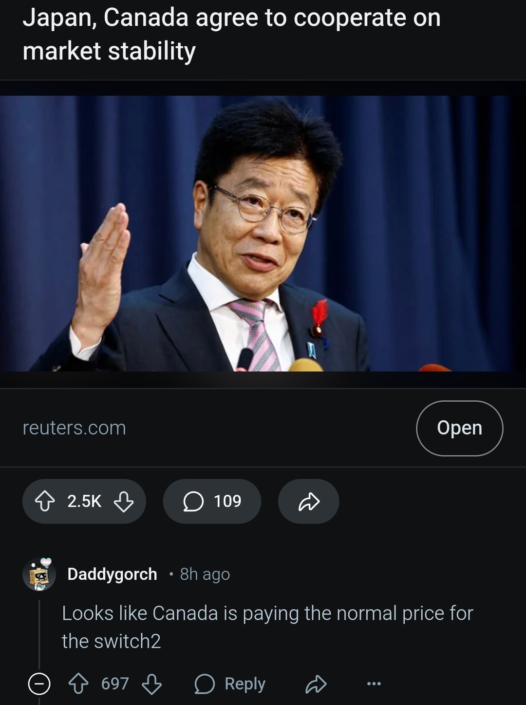Japan and Canada partnership meme news