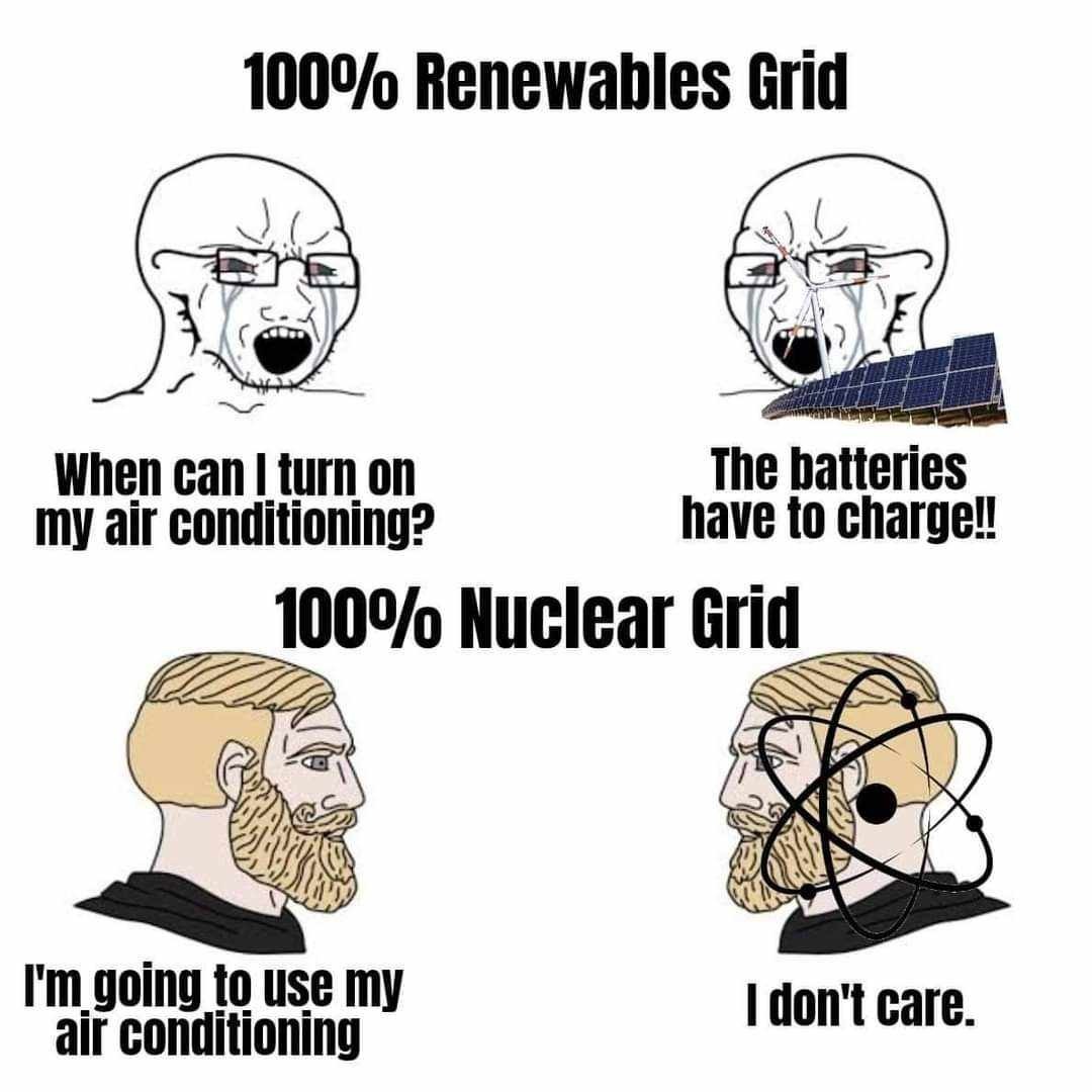 Nuclear power master race - meme