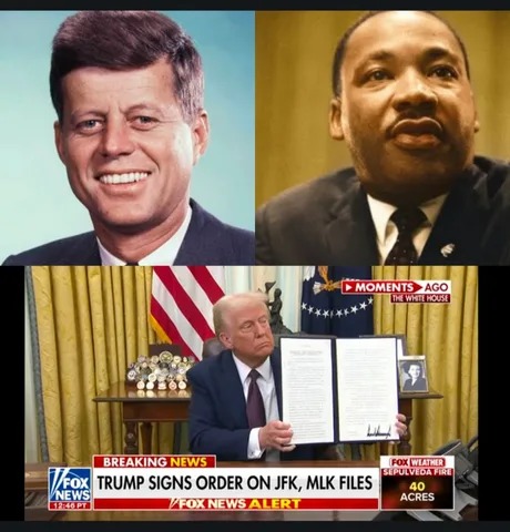 Trump declassifies the MLK and JFK files - meme