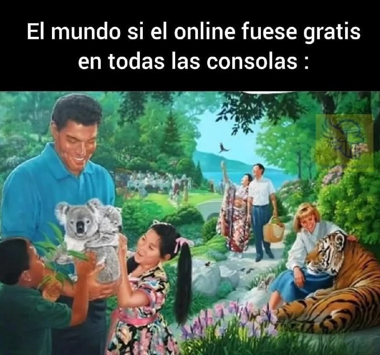 El mundo si el online fuese gratis en consolas - meme
