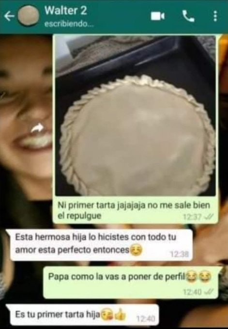Cuando tu hija hace una tarta y no sabés si reír o llorar - meme