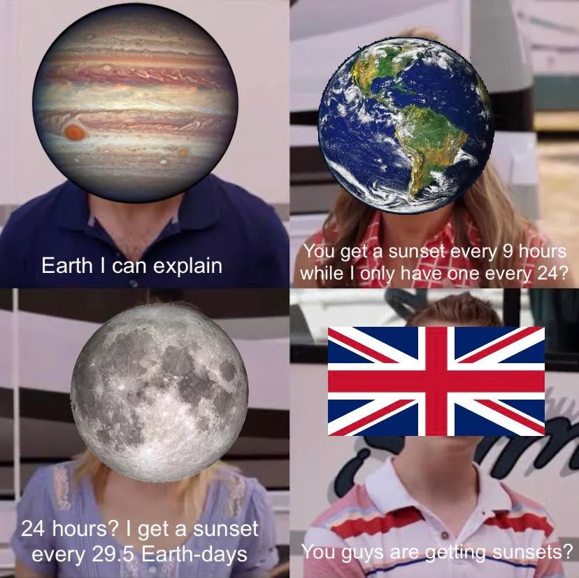 THE SUN NEVER SETS IN THE BRITISH EMPIRE - meme