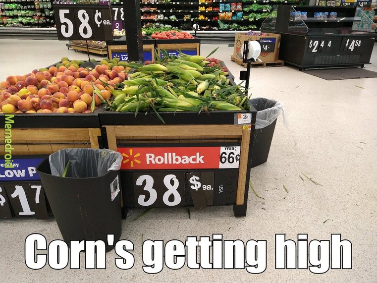Bruh i cant afford corn at this price - meme