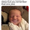 Laughing instead of sleeping