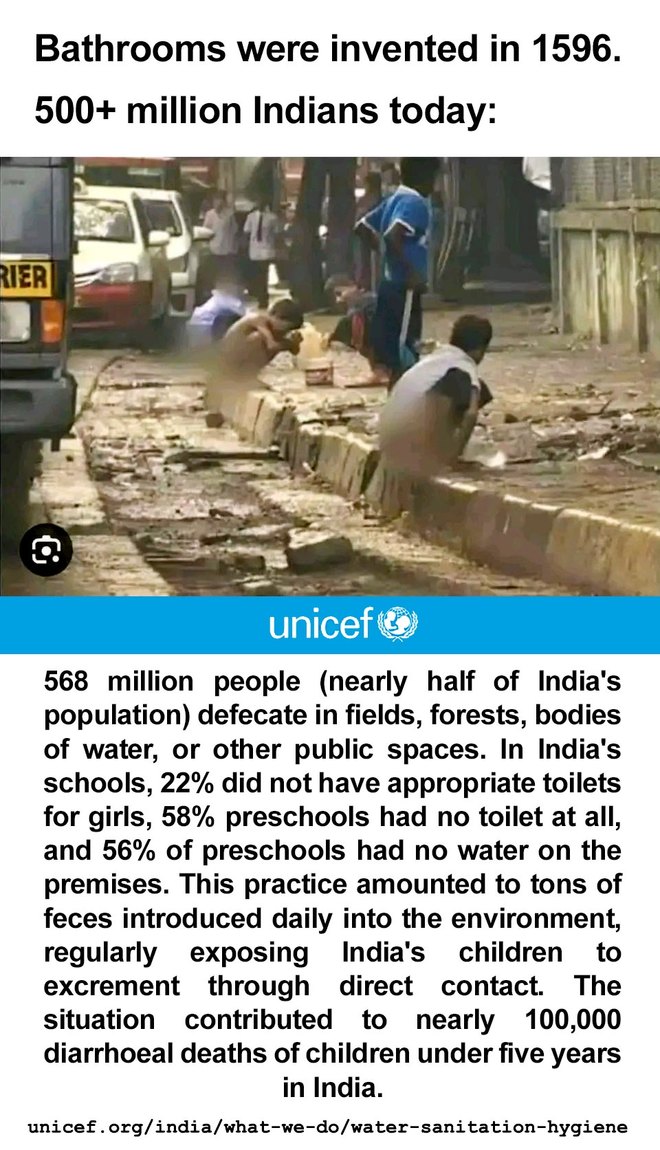 India sends rockets into space. Meanwhile, 50% of their population defecates in the street... - meme