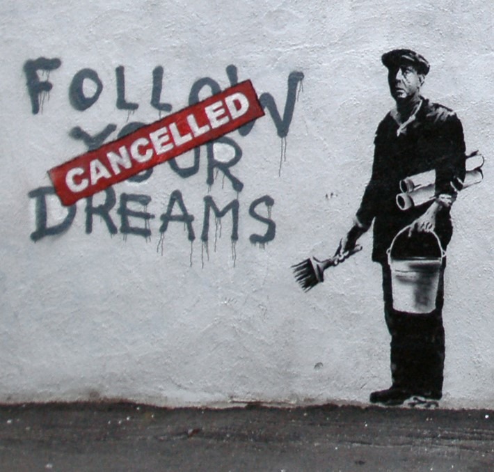 War on AI art features Banksy - meme