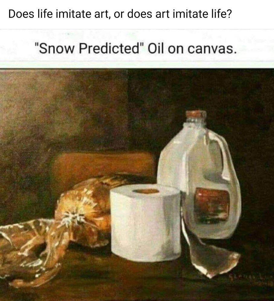 Snow predicted - meme
