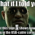 USB Cable sign