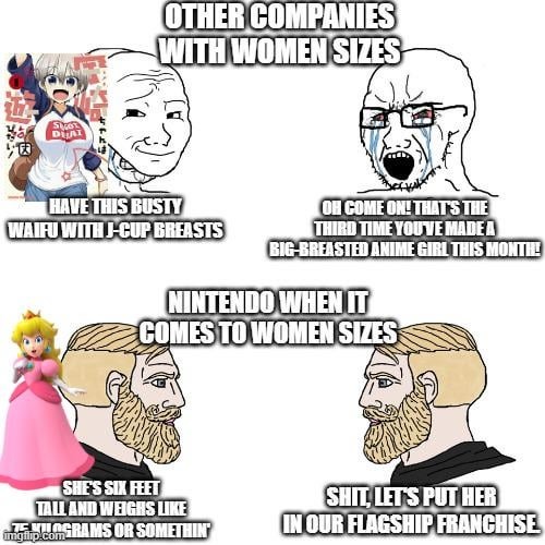 Nintendo sizes - meme