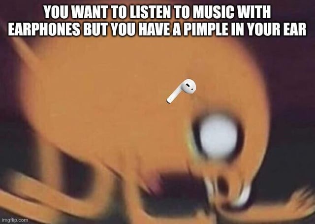 there's a pimple in your ear - meme