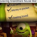 Leaving grandma's house like