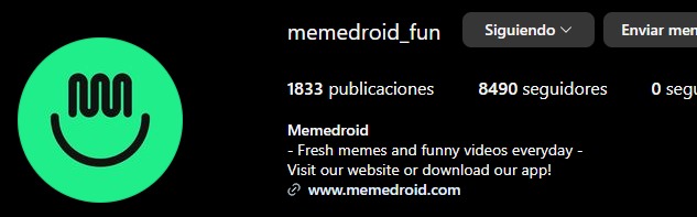 Van a cambiar el logo de memedroid (es el ig oficial)