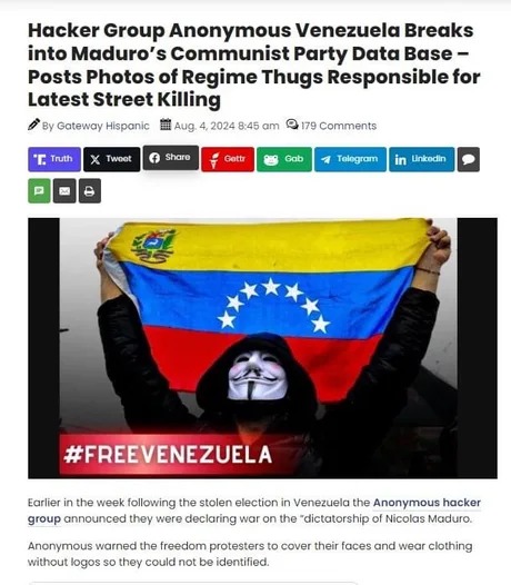 Anonymous working against Maduro - meme