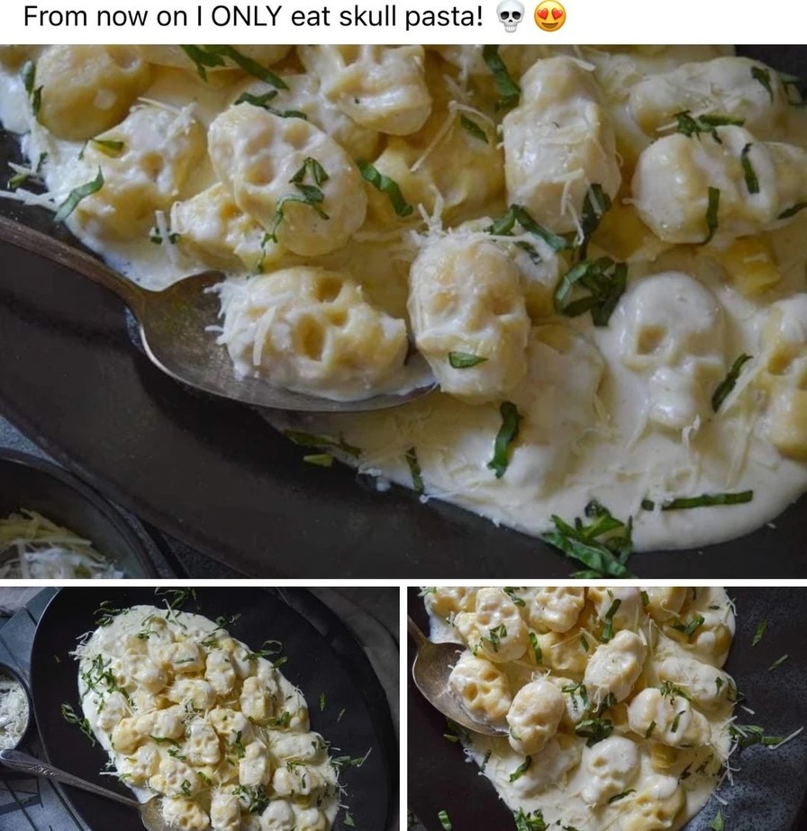 Skull pasta - meme
