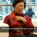 Disappointed Asian grandma