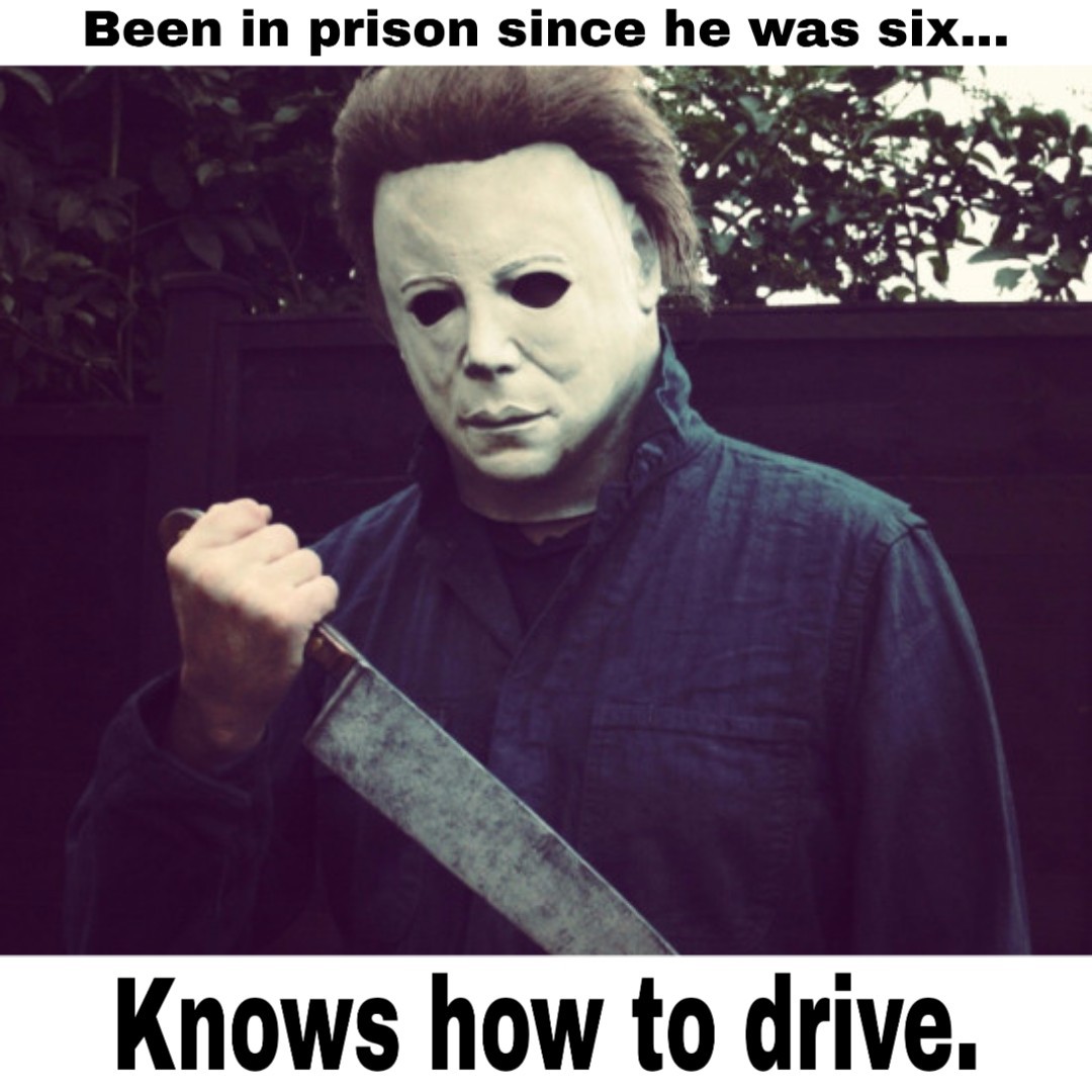 Michael Myers,Killer,Driving,LeonCM98,meme,memes,gifs,imagen,imagenes,foto,...