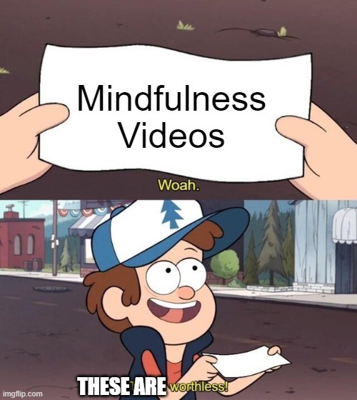 Mindfulness is useless - meme