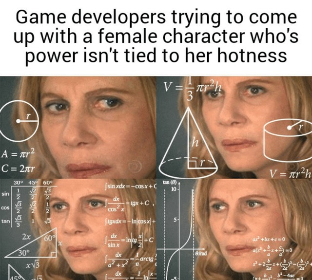Female video games characters - meme