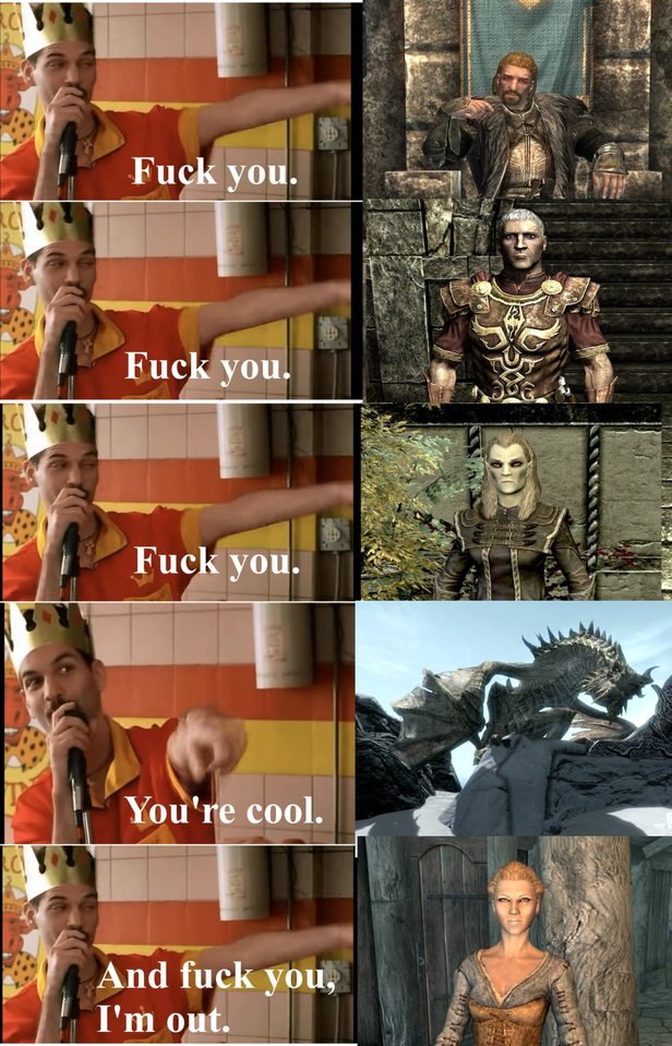Paarthurnax is the best dragon - meme