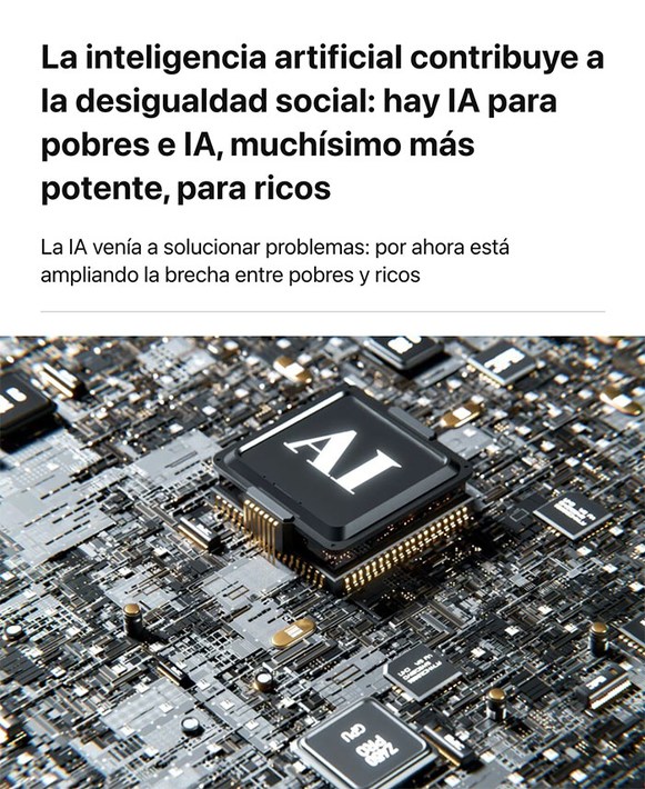 IA para pobres y para ricos - meme