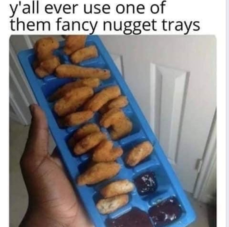 ah yes the nug tray - meme