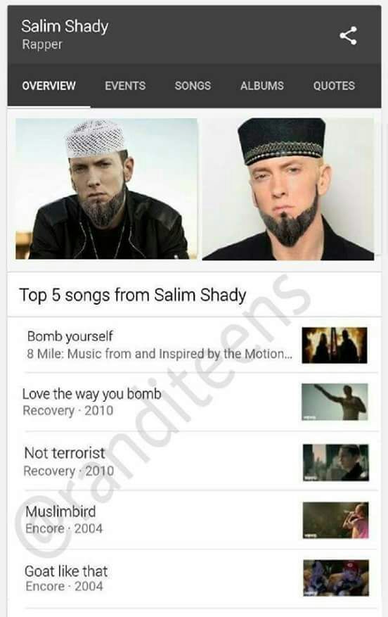 RAP Allah is his most notable song - meme