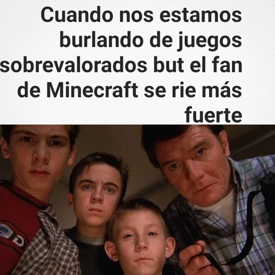 Minecraft = Juego para gays - meme