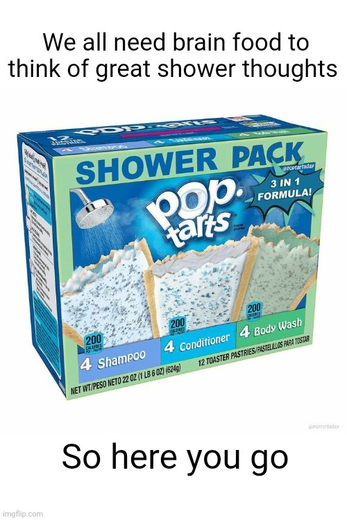 Pop Tarts Shower Pack - meme