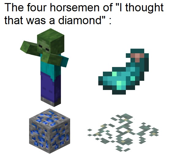 Minecraft diamond meme