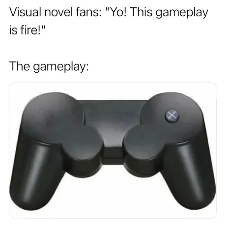 Visual novel gameplay - meme